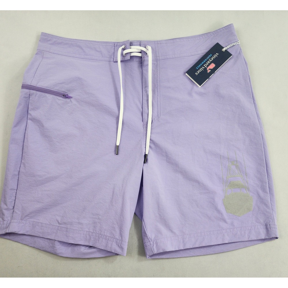 Vineyard Vines Performance Swim Trunks Purple OTG Boardshorts Mens 32 1M001371